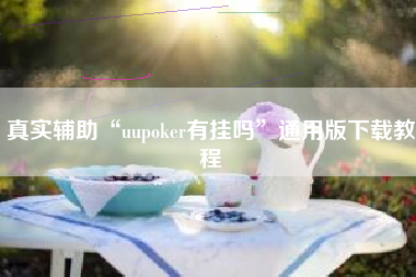真实辅助“uupoker有挂吗”通用版下载教程