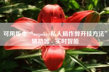 可用版本“wepoker私人局作弊开挂方法	”辅助器 - 实时智能
