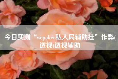 今日实测“wepoker私人局辅助挂	”作弊(透视)透视辅助
