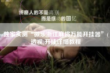 独家实测“微乐浙江麻将万能开挂器”(透视)开挂详细教程