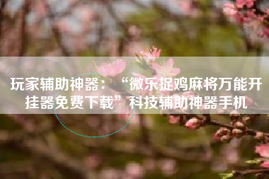 玩家辅助神器：“微乐捉鸡麻将万能开挂器免费下载”科技辅助神器手机