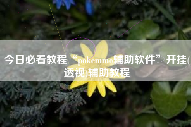 今日必看教程“pokemmo辅助软件”开挂(透视)辅助教程
